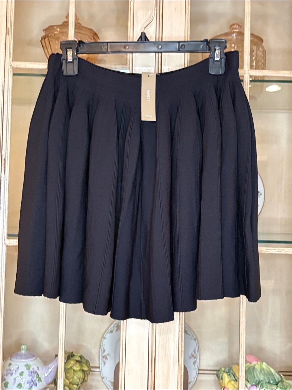 NWT J Crew Black Pleated Circle Skirt - Picture 2 of 8